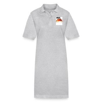 Chaud comme l’enfer. Chaud comme l’enfer. - Robe polo bio PAIGER Stanley/Stella Femme - gris chiné - Devant