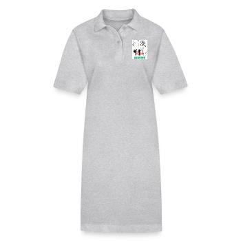 Permettre le destin. Permettez au destin. Direction. - Robe polo bio PAIGER Stanley/Stella Femme - gris chiné - Devant