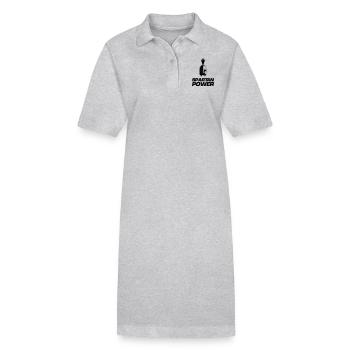 Puissance spartiate - Robe polo bio PAIGER Stanley/Stella Femme - gris chiné - Devant