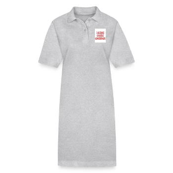 Amour sans frontières - Robe polo bio PAIGER Stanley/Stella Femme - gris chiné - Devant