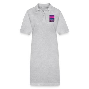 Stadt im Abendrot - Stanley/Stella Frauen Bio-Polokleid PAIGER - Grau meliert - Vorne