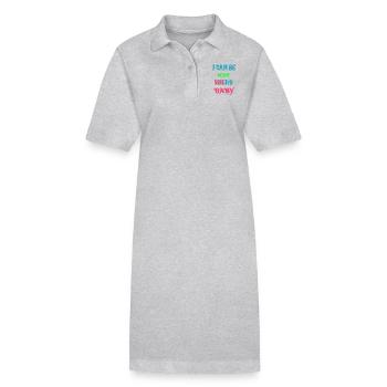 Ich kann dein Shero sein - Stanley/Stella Frauen Bio-Polokleid PAIGER - Grau meliert - Vorne