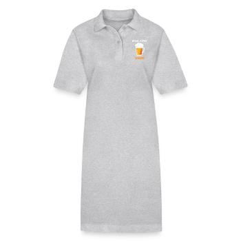 Bouteille de bière Mug Booze Enterrement de vie de garçon 7 - Robe polo bio PAIGER Stanley/Stella Femme - gris chiné - Devant