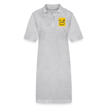 Wenn Nachdenken einfach wäre würde es ja jeder tun - Stanley/Stella Frauen Bio-Polokleid PAIGER - Grau meliert - Vorne