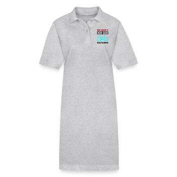 mir reichts rad fahren - Stanley/Stella Frauen Bio-Polokleid PAIGER - Grau meliert - Vorne