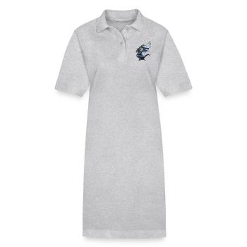 Petite Gargouille - Robe polo bio PAIGER Stanley/Stella Femme - gris chiné - Devant