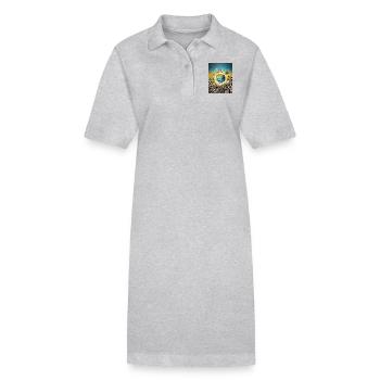 Die Erde - Stanley/Stella Frauen Bio-Polokleid PAIGER - Grau meliert - Vorne