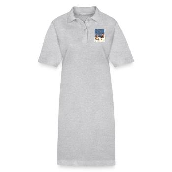 L’épreuve du destin - Robe polo bio PAIGER Stanley/Stella Femme - gris chiné - Devant