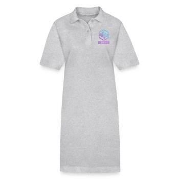 Imprimés pour mélomanes, musique, tendance - Robe polo bio PAIGER Stanley/Stella Femme - gris chiné - Devant