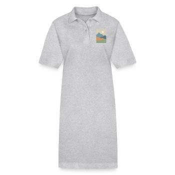 Minimalistische Berglandschaft – Gelassenheit - Stanley/Stella Frauen Bio-Polokleid PAIGER - Grau meliert - Vorne