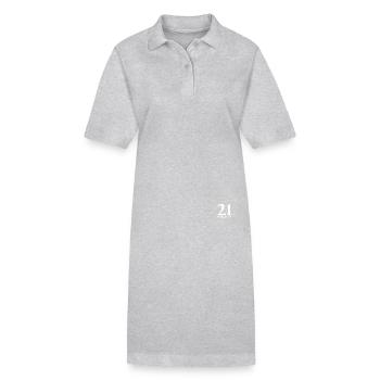 T-shirt 21 millions de bitcoins Satoshi Nakamoto - Robe polo bio PAIGER Stanley/Stella Femme - gris chiné - Devant
