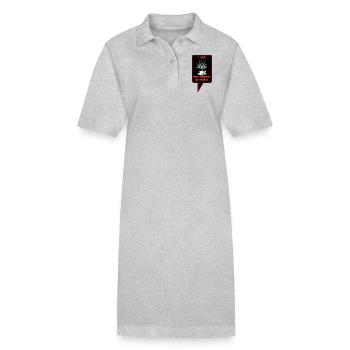 Démon dans le café - Robe polo bio PAIGER Stanley/Stella Femme - gris chiné - Devant