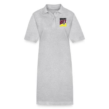 Schwarz Rot Goaled - Stanley/Stella Frauen Bio-Polokleid PAIGER - Grau meliert - Vorne