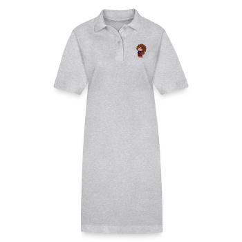 Petite rêveuse - Robe polo bio PAIGER Stanley/Stella Femme - gris chiné - Devant
