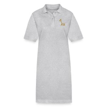 Giraffe - Stanley/Stella Frauen Bio-Polokleid PAIGER - Grau meliert - Vorne
