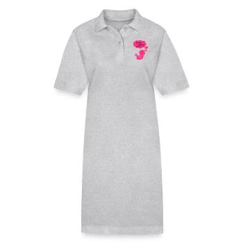 kicking mommy is fun... - Robe polo bio PAIGER Stanley/Stella Femme - gris chiné - Devant