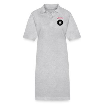 Vinyl - Stanley/Stella Frauen Bio-Polokleid PAIGER - Grau meliert - Vorne