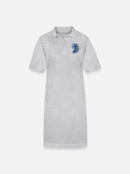 Blauer Ammonit - Stanley/Stella Frauen Bio-Polokleid PAIGER - Grau meliert