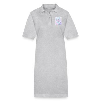 Anime, Fille d’anime, Fille d’anime, Elfe - Robe polo bio PAIGER Stanley/Stella Femme - gris chiné - Devant
