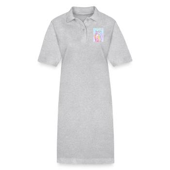 Anime, Fille d’anime, Fille d’anime, Elfe - Robe polo bio PAIGER Stanley/Stella Femme - gris chiné - Devant