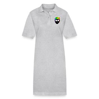 Choqué avec des yeux écarquillés : Sticky Queer Pride - Robe polo bio PAIGER Stanley/Stella Femme - gris chiné - Devant