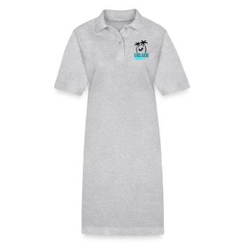 palms relax urlaub - Stanley/Stella Frauen Bio-Polokleid PAIGER - Grau meliert - Vorne