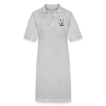 Ostern Osterhase Ostern Ostern Sonntag Osterei Frühling - Stanley/Stella Frauen Bio-Polokleid PAIGER - Grau meliert - Vorne