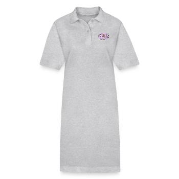 Blume pastell Blume Blumen pastell Blumen flieder - Stanley/Stella Frauen Bio-Polokleid PAIGER - Grau meliert - Vorne