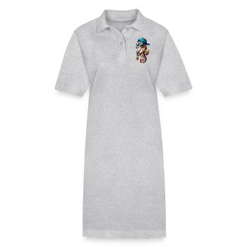 Hippocampe Hippocampe - Robe polo bio PAIGER Stanley/Stella Femme - gris chiné - Devant