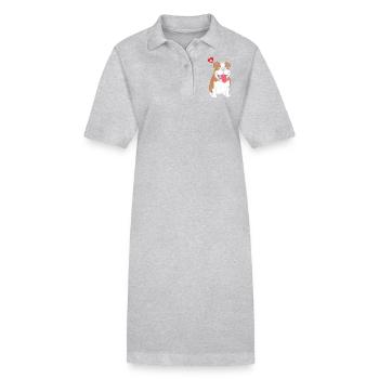 Bouledogue - Robe polo bio PAIGER Stanley/Stella Femme - gris chiné - Devant