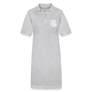 anti elon social club - Stanley/Stella Frauen Bio-Polokleid PAIGER - Grau meliert - Vorne