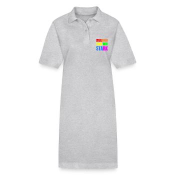 zusammen sind wir stark - Stanley/Stella Frauen Bio-Polokleid PAIGER - Grau meliert - Vorne