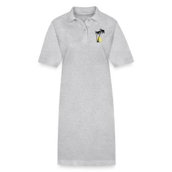 Palmen mit Sonne - Stanley/Stella Frauen Bio-Polokleid PAIGER - Grau meliert - Vorne
