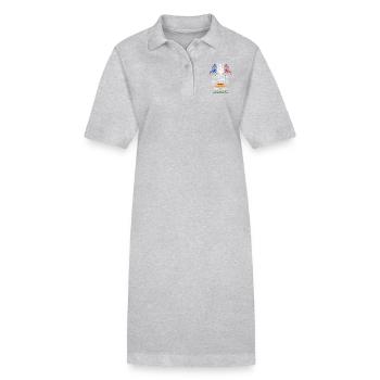 Racines Indiennes - Robe polo bio PAIGER Stanley/Stella Femme - gris chiné - Devant