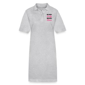 Run - Robe polo bio PAIGER Stanley/Stella Femme - gris chiné - Devant