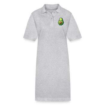 Süße Avocado - Stanley/Stella Frauen Bio-Polokleid PAIGER - Grau meliert - Vorne