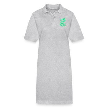 extreme sports cultivating courage quote - Stanley/Stella Frauen Bio-Polokleid PAIGER - Grau meliert - Vorne