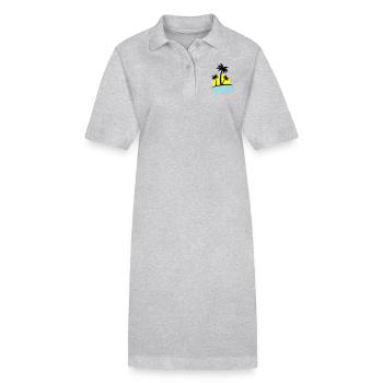 Spain - Stanley/Stella PAIGER Organic Women’s Polo Dress - heather grey - Front