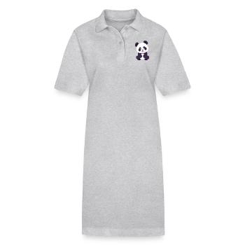 Garde de bébé panda - Robe polo bio PAIGER Stanley/Stella Femme - gris chiné - Devant