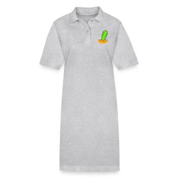 Cactus Plante Épineux Épineux Déserts Cactus - Robe polo bio PAIGER Stanley/Stella Femme - gris chiné - Devant
