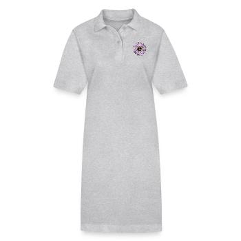 Blume pastell Blume Blumen pastell Blumen flieder - Stanley/Stella Frauen Bio-Polokleid PAIGER - Grau meliert - Vorne
