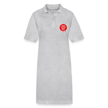Make love not war - Robe polo bio PAIGER Stanley/Stella Femme - gris chiné - Devant