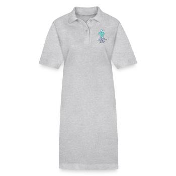 Fish T-shirt octopus - Stanley/Stella PAIGER Organic Women’s Polo Dress - heather grey - Front