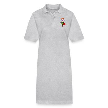 Es war nicht ich - Stanley/Stella Frauen Bio-Polokleid PAIGER - Grau meliert - Vorne