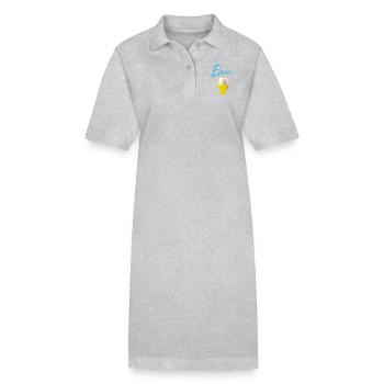 Eieiei Ei Männer Ei Oster Ei witzig - Stanley/Stella Frauen Bio-Polokleid PAIGER - Grau meliert - Vorne