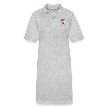 sookie roule avec ça 02 - Robe polo bio PAIGER Stanley/Stella Femme - gris chiné - Devant