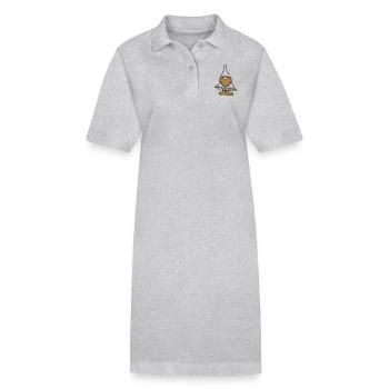 Nain drôle - Robe polo bio PAIGER Stanley/Stella Femme - gris chiné - Devant