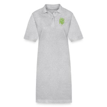 Ladybug clover luck - Stanley/Stella PAIGER Organic Women’s Polo Dress - heather grey - Front