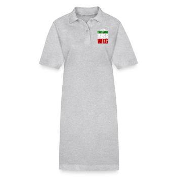 diktator muss weg iran - Stanley/Stella Frauen Bio-Polokleid PAIGER - Grau meliert - Vorne