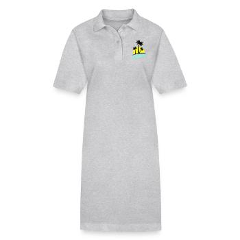 dubai - Stanley/Stella Frauen Bio-Polokleid PAIGER - Grau meliert - Vorne